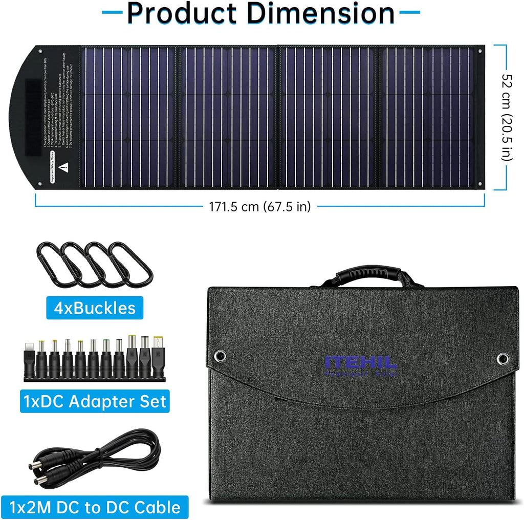 100W 18V Monocrystalline Portable Solar Panel Charger N843