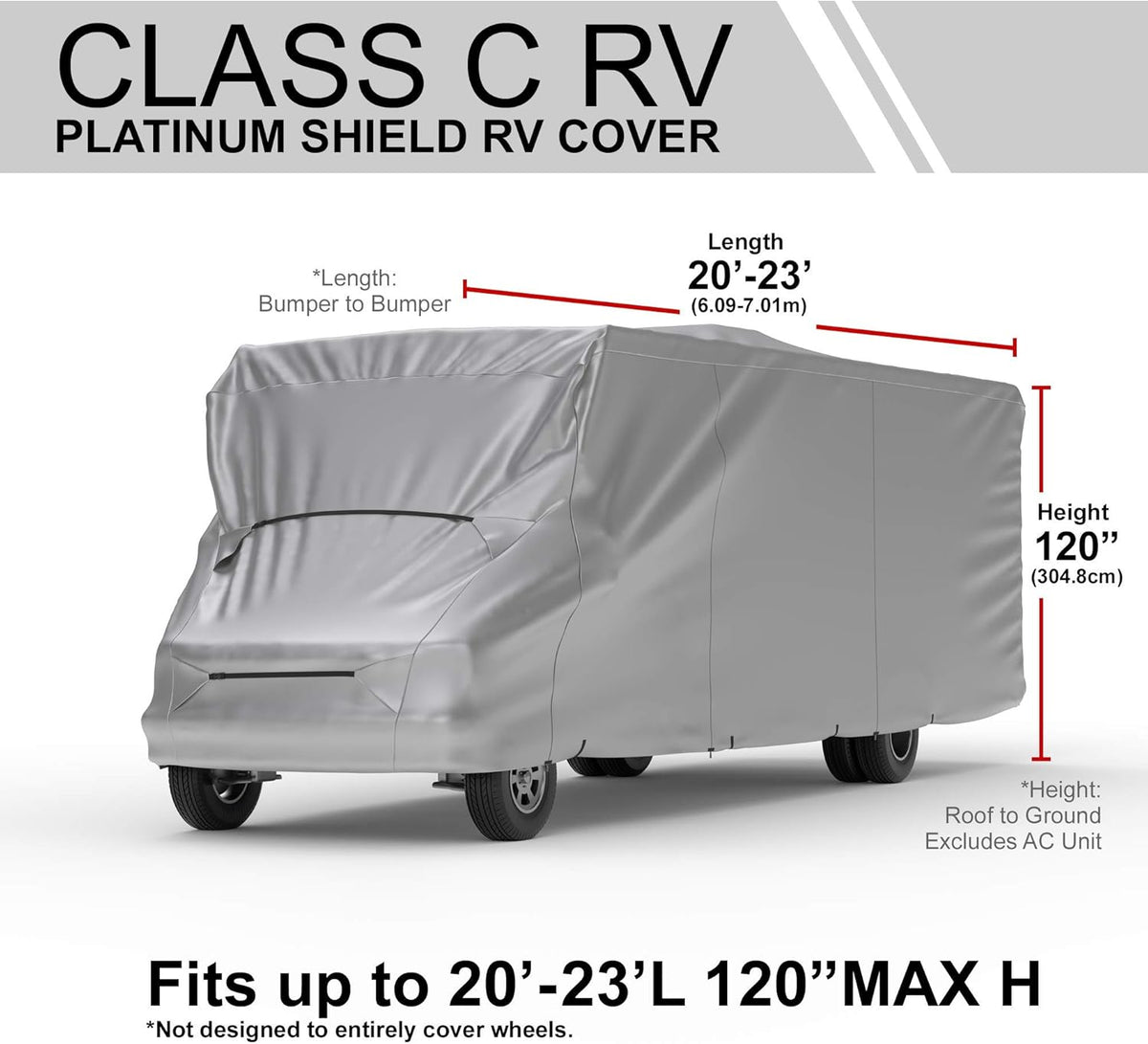 Weatherproof Class C RV Cover 26' - 30' with Fleece Lining G75080