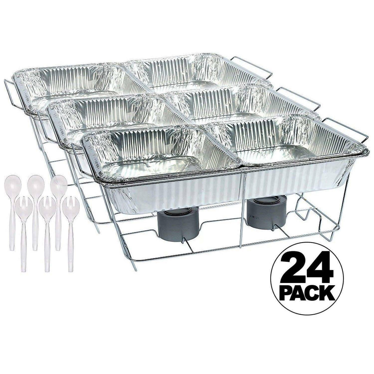 Disposable Aluminum Chafing Dish Buffet Set 24PC H26953