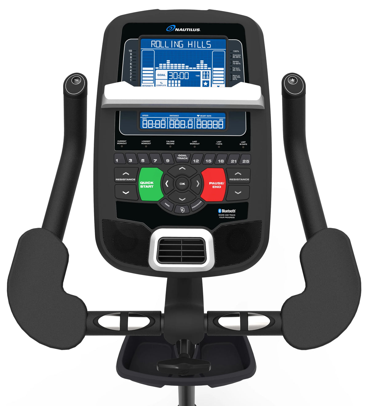 Upright Exercise Bike with Bluetooth Connectivity and 25 Levels of Resistance J256119