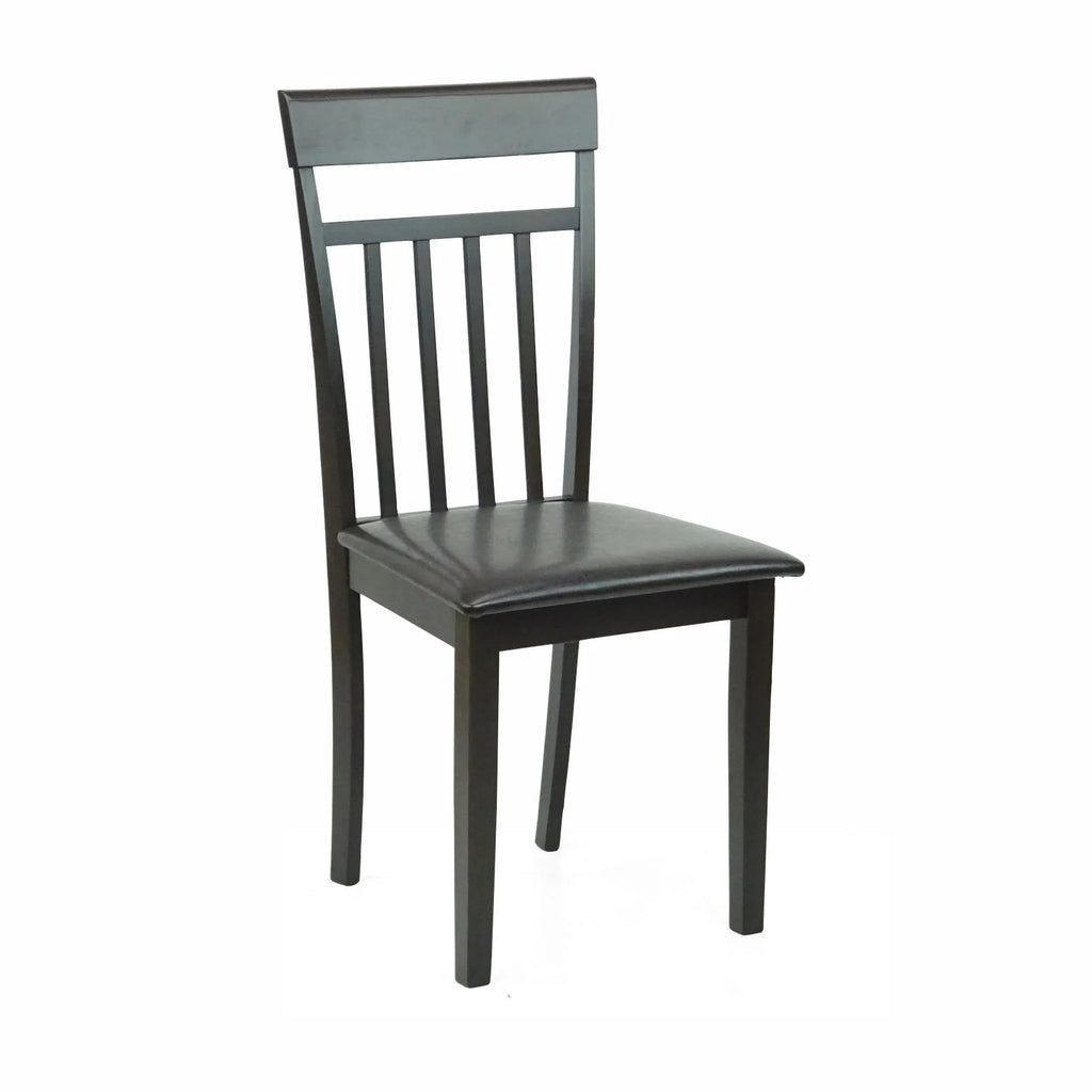 Espresso Rectangular Dining Table and 3 Wood Chairs and Stained Bench Z8996