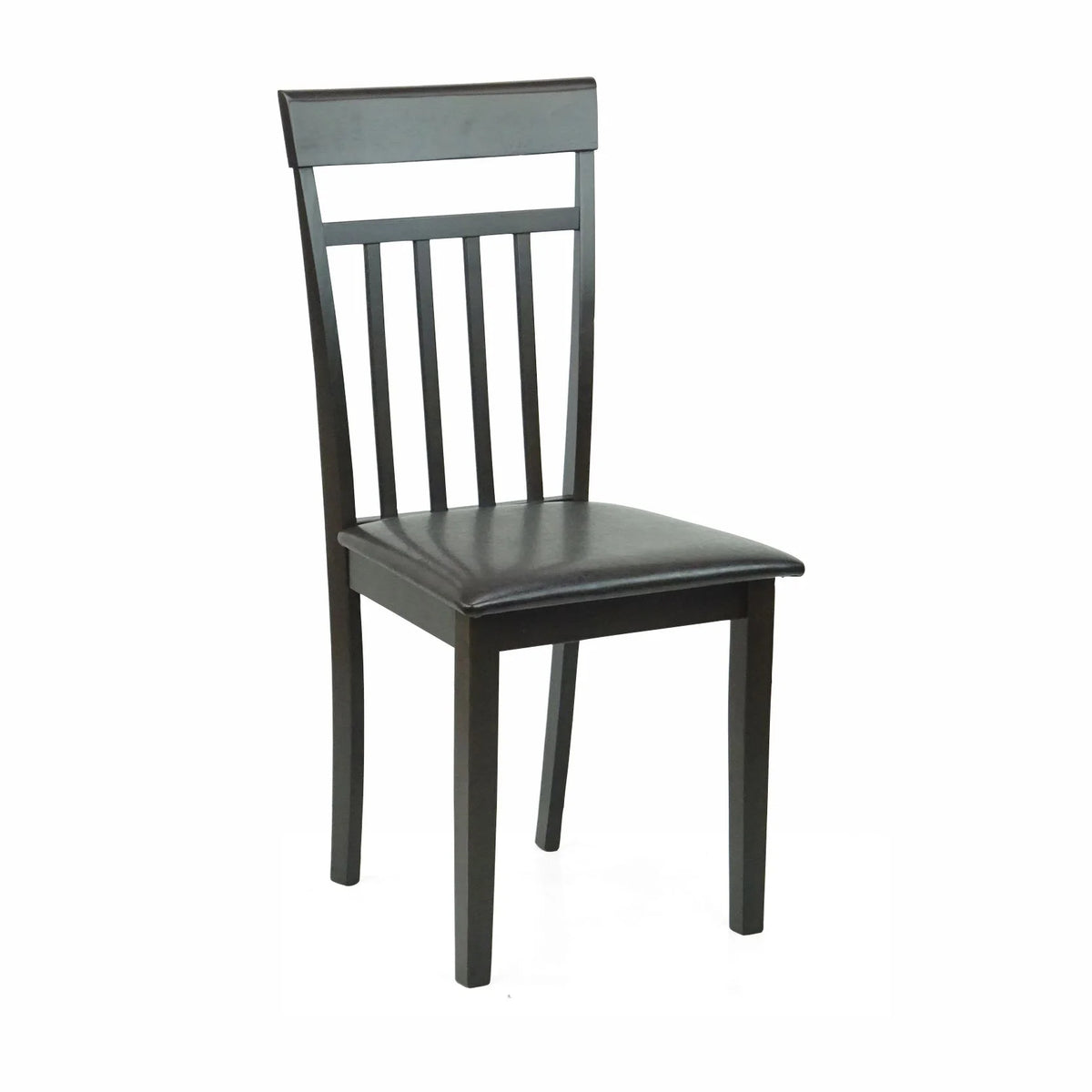 Espresso Rectangular Dining Table and 3 Wood Chairs and Stained Bench Z8996