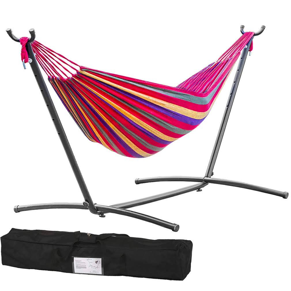 Double Hammock with Steel Stand and Carrying Case W462