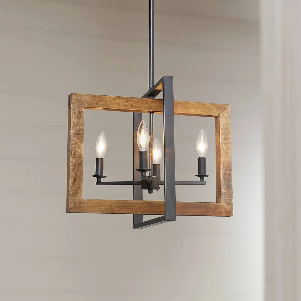 Black 4-Light Candle Chandelier M304