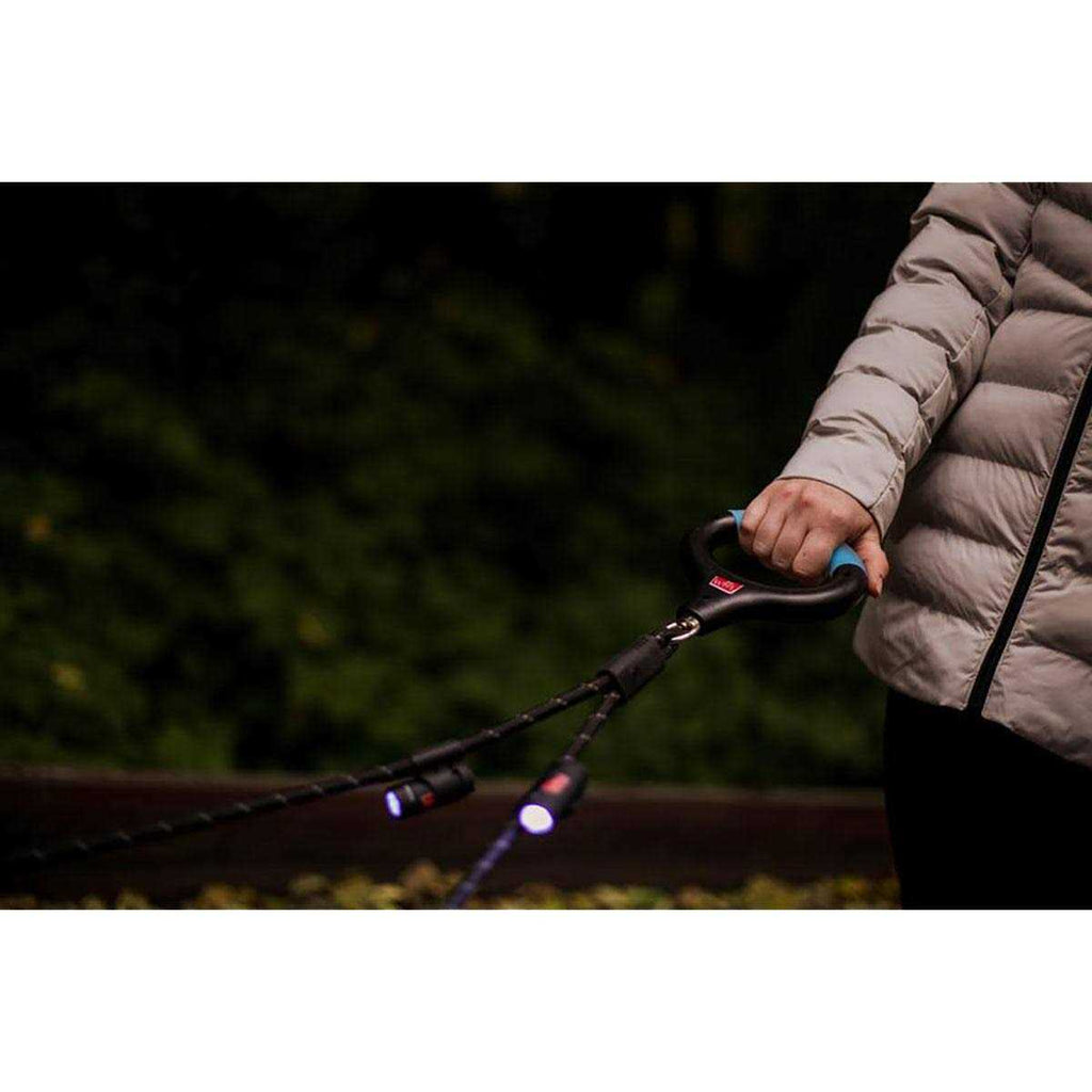 Gel Handle Rope Dog Leash with Lights Q863