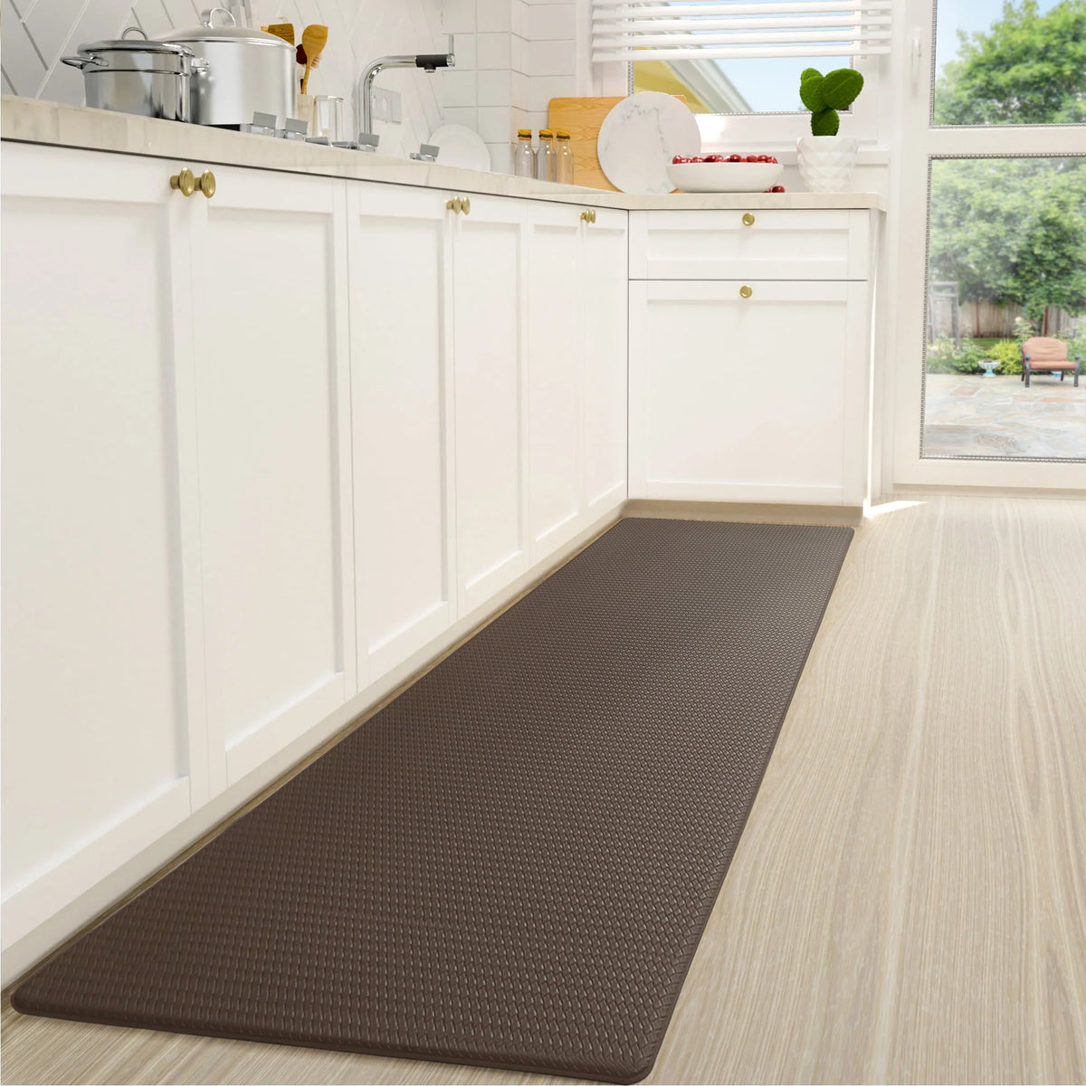 Anti Fatigue Kitchen Mat 2 Pieces Non Skid Washable Gray T4065