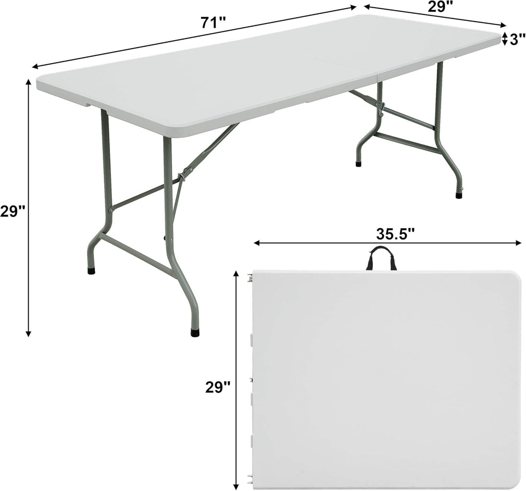 6ft Folding Utility Table (White) G824