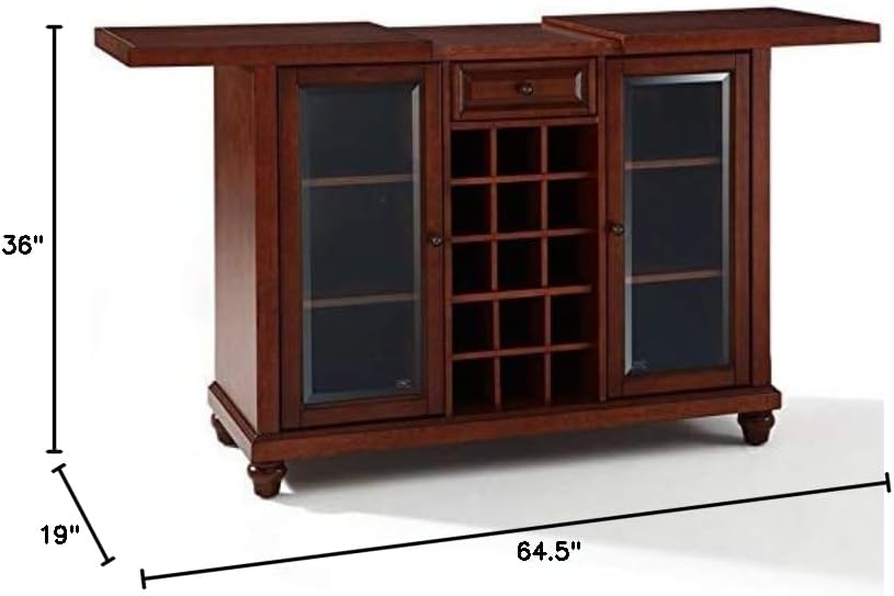 Vintage Mahogany Sliding Top Home Bar Cabinet Y6463