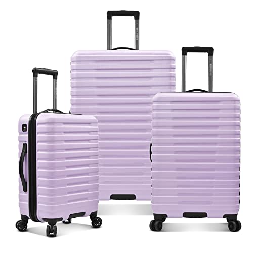 Teal Polycarbonate Hardside Travel Suitcase Luggage with 8 Spinner Wheels, 2-Piece Set Y925