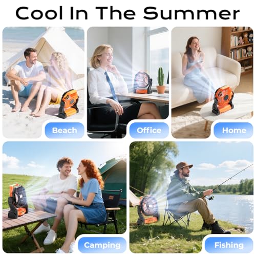 Portable Camping Fan with LED Lantern G84286