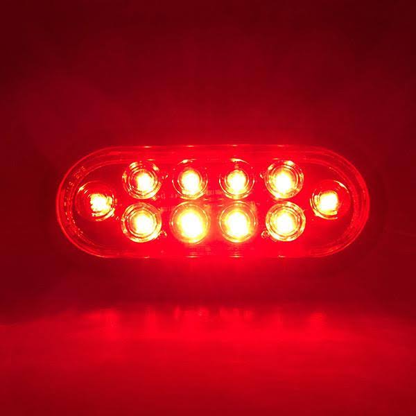 12 New LED Sealed Red 6x22 Oval Stop Turn Tail Lights O5163