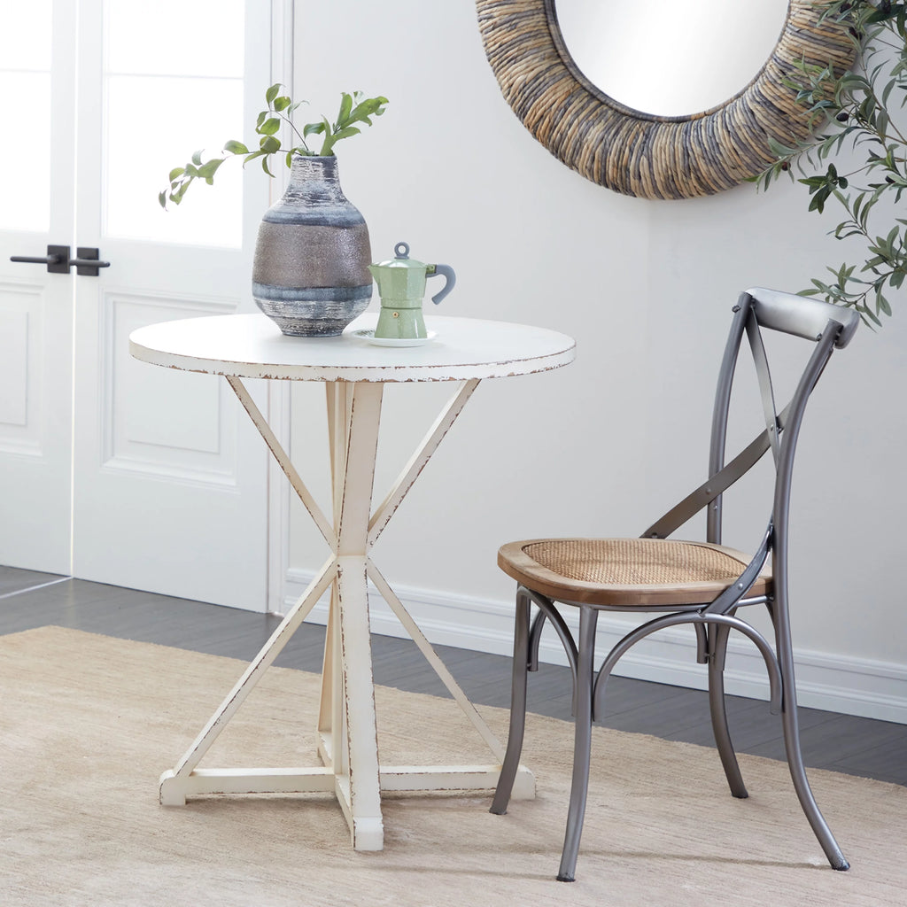 White Wood Accent Table U968
