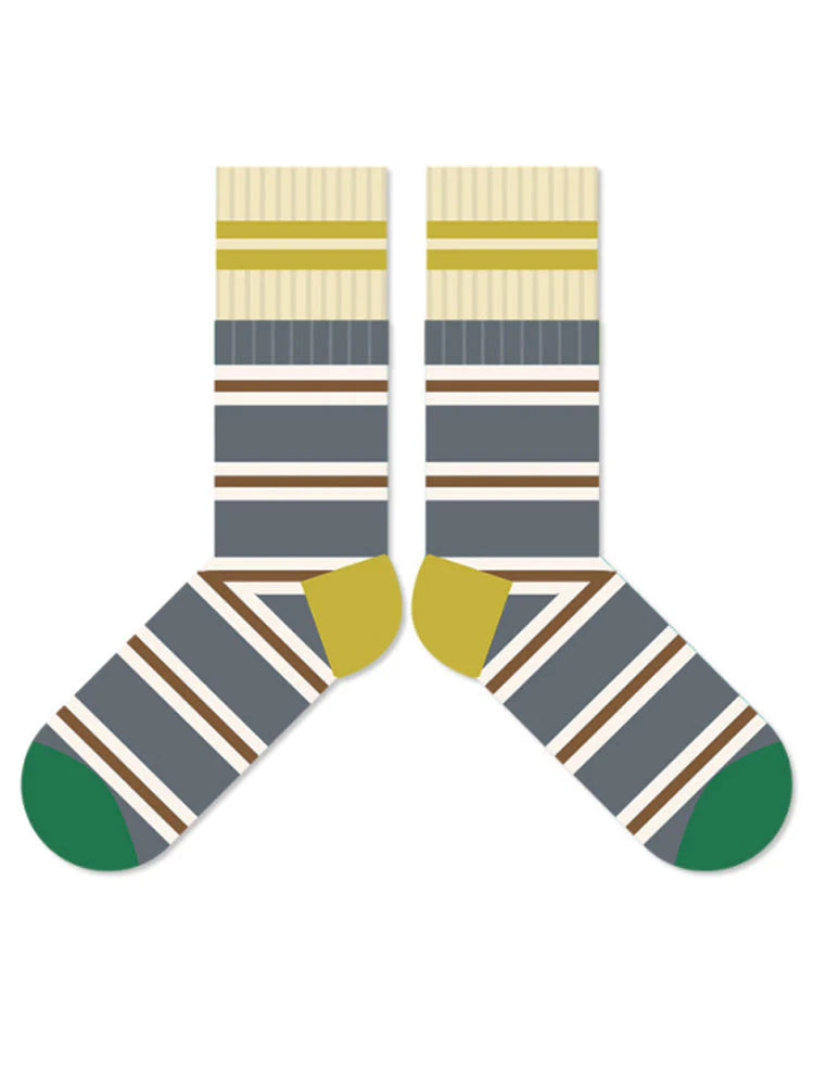 Colorful Striped Cotton Socks M73175
