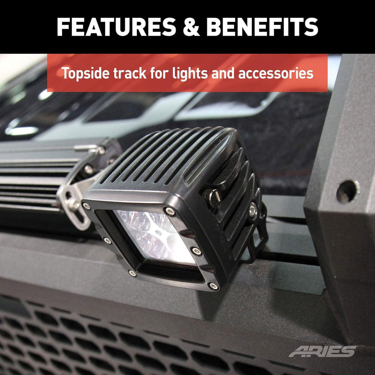 Black Aluminum Truck Headache Rack Cab Protector B410