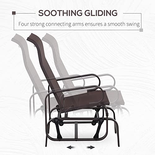 Gray Outdoor Glider Chair S6817