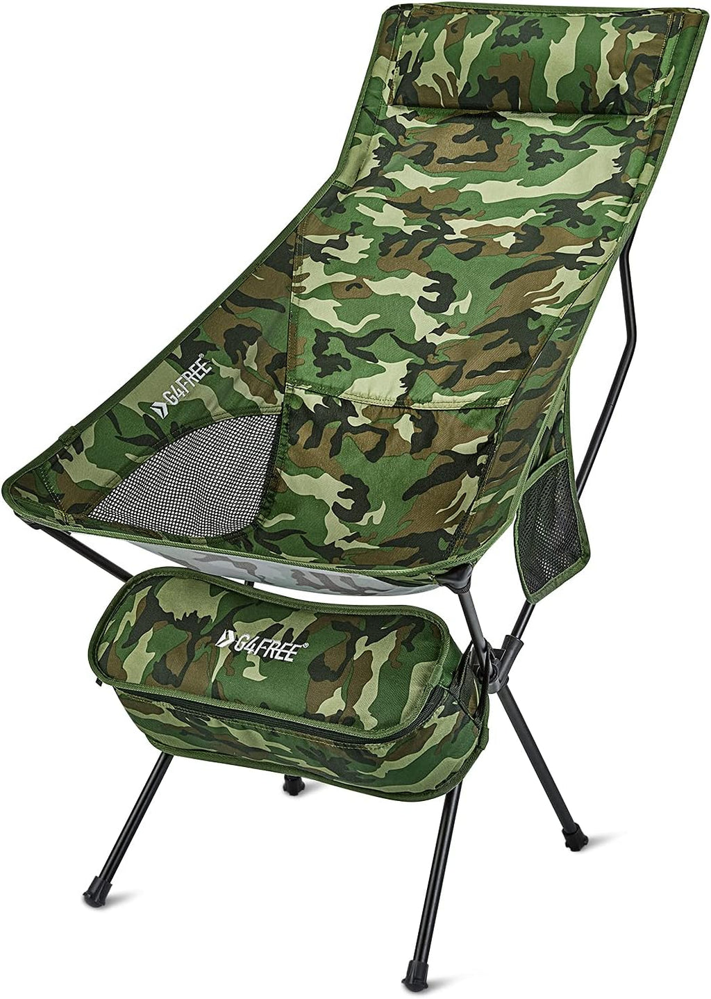 Lightweight Portable High Back Camping Chair with Headrest & Pocket A44314