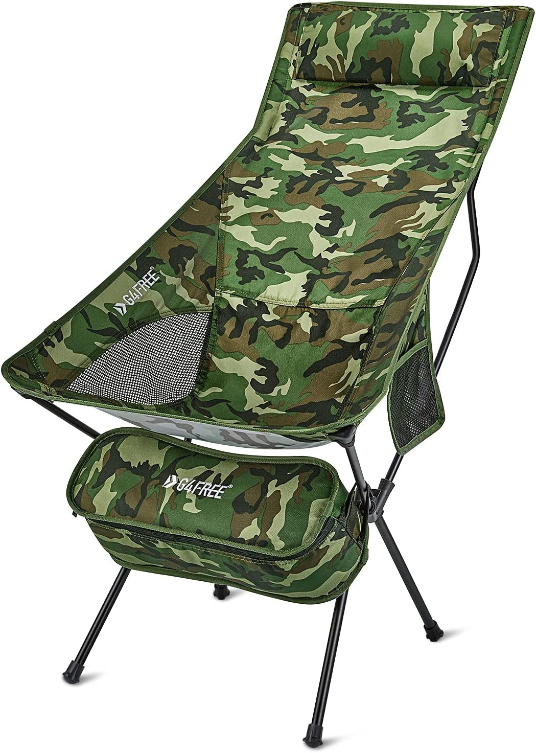 Lightweight Portable High Back Camping Chair with Headrest & Pocket A44314