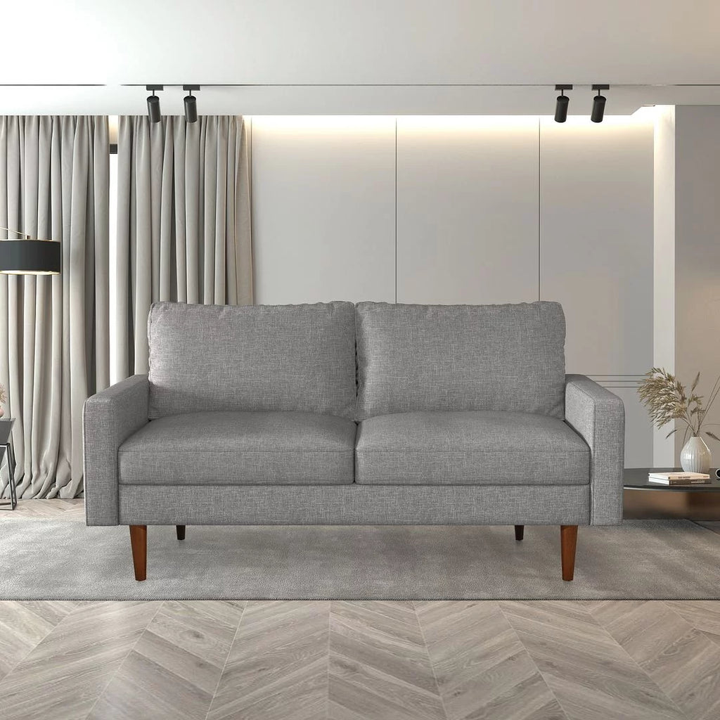 Light Gray Linen Sleeper Sofa V897591