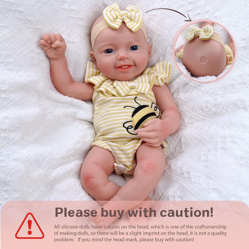 16-Inch Full Platinum Silicone Realistic Newborn Baby Dolls Z428276