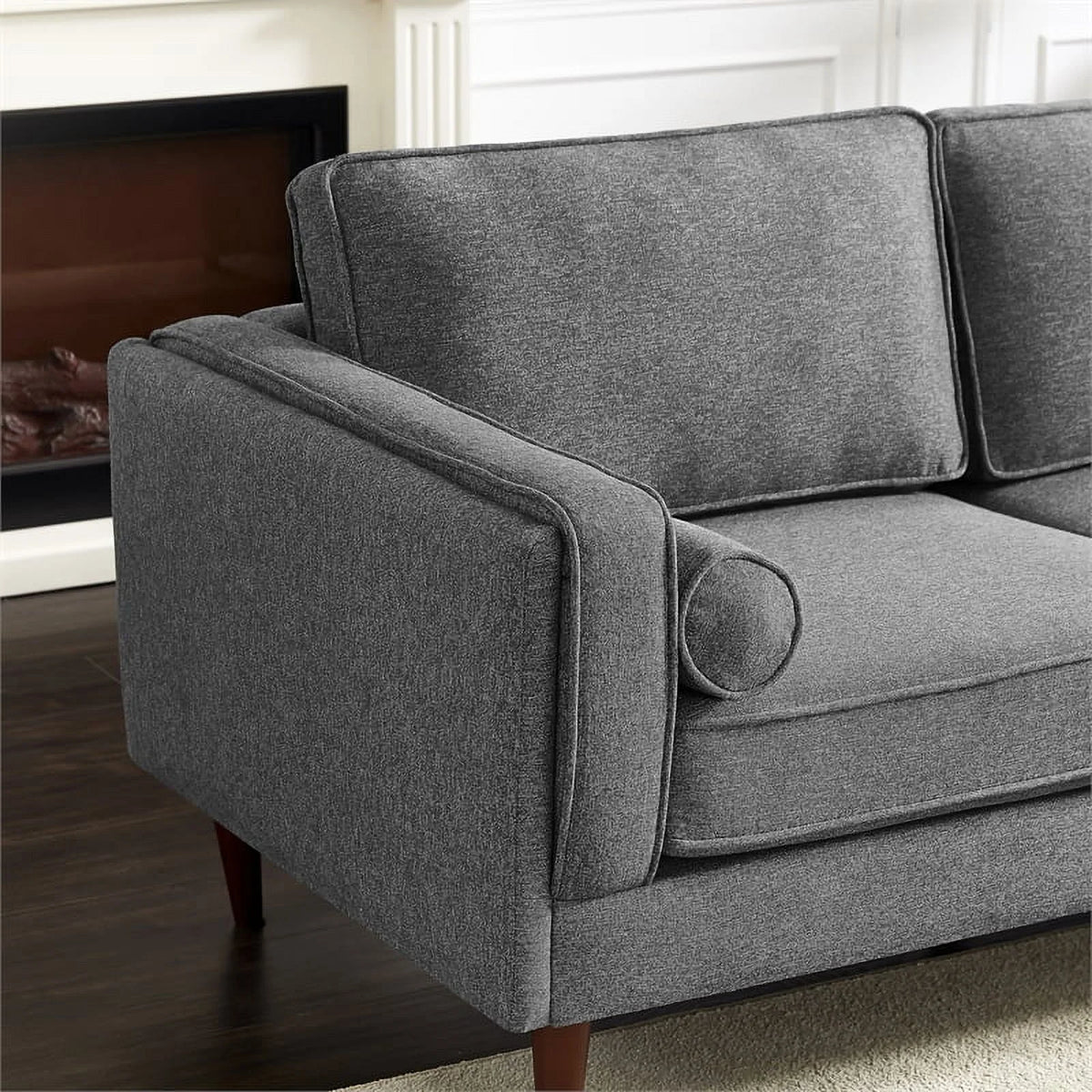 Dark Gray Fabric Corner Sofa E250555