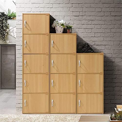 4 Shelf 4 Door Bookcase in Beech Q193