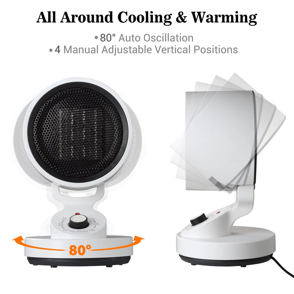 1500W PTC Ceramic Oscillating Space Heater A581924