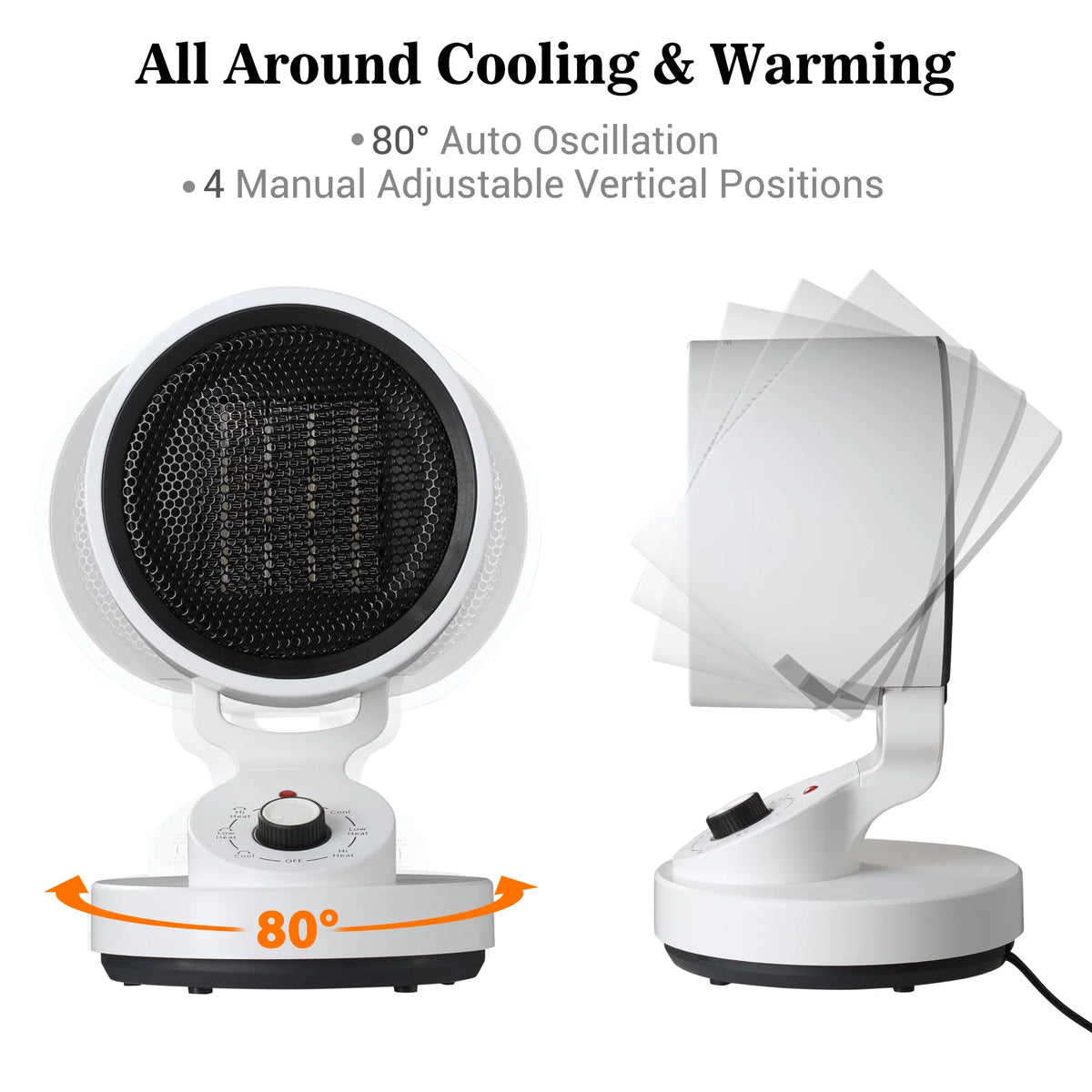 1500W PTC Ceramic Oscillating Space Heater A581924