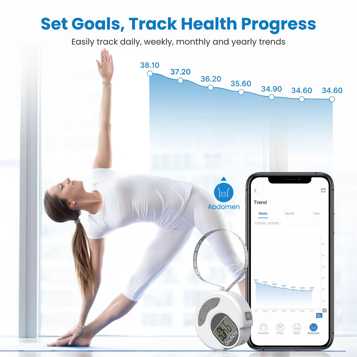 Smart Bluetooth Body Measuring Tape D652