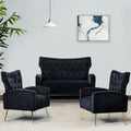 Black Tufted Back Loveseat Z258865