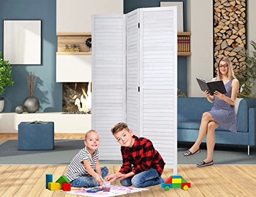 47.7'' Wide 67'' Tall 3 Panel Wooden Folding Room Divider Z924425