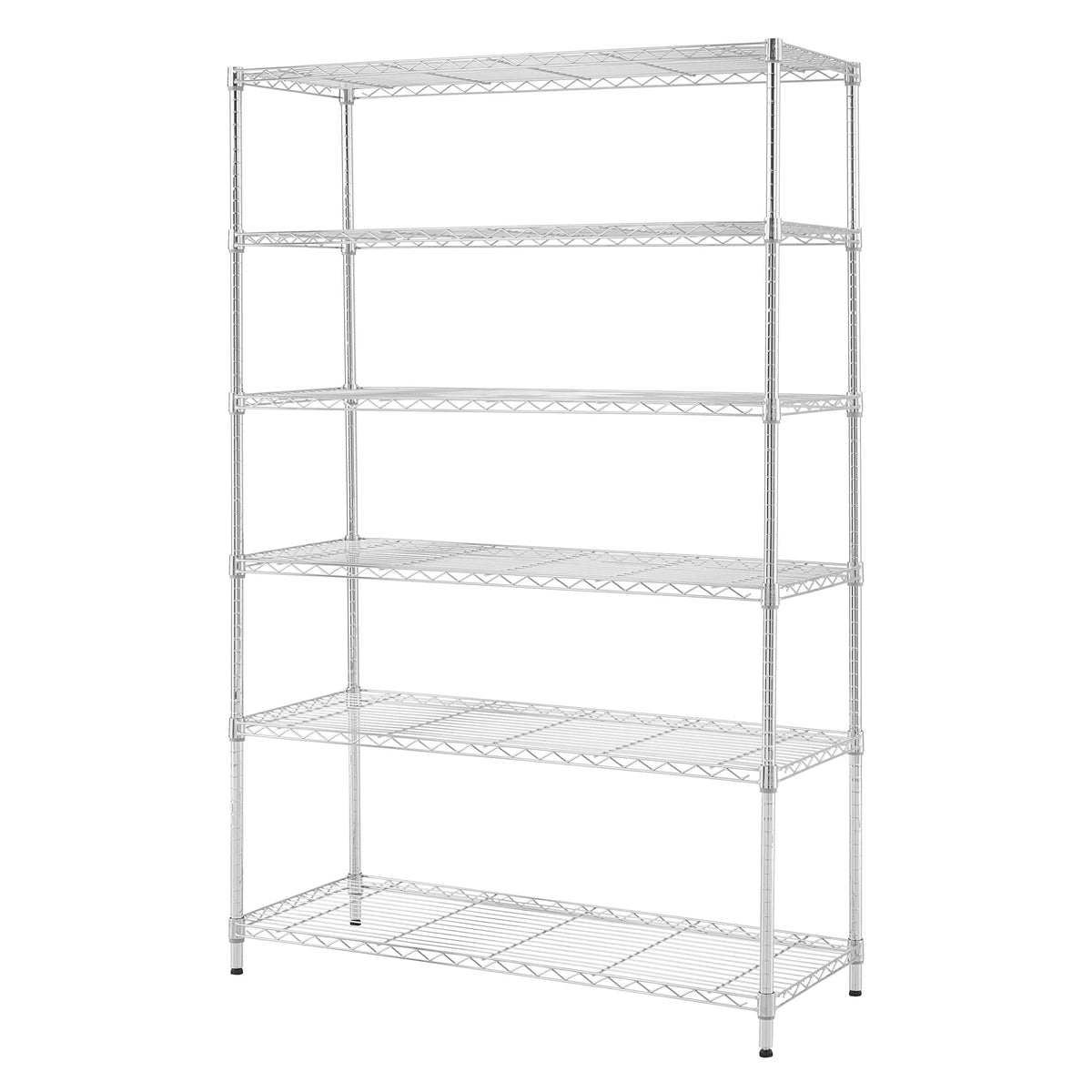 6-Shelf Freestanding Wire Shelf Unit Chrome R156