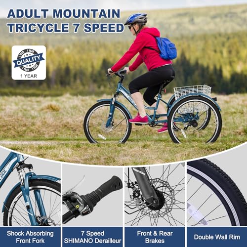 Adult Mountain Tricycle with Shopping Basket O46037