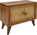 Teak Rattan Wood Desk Drawer D7561