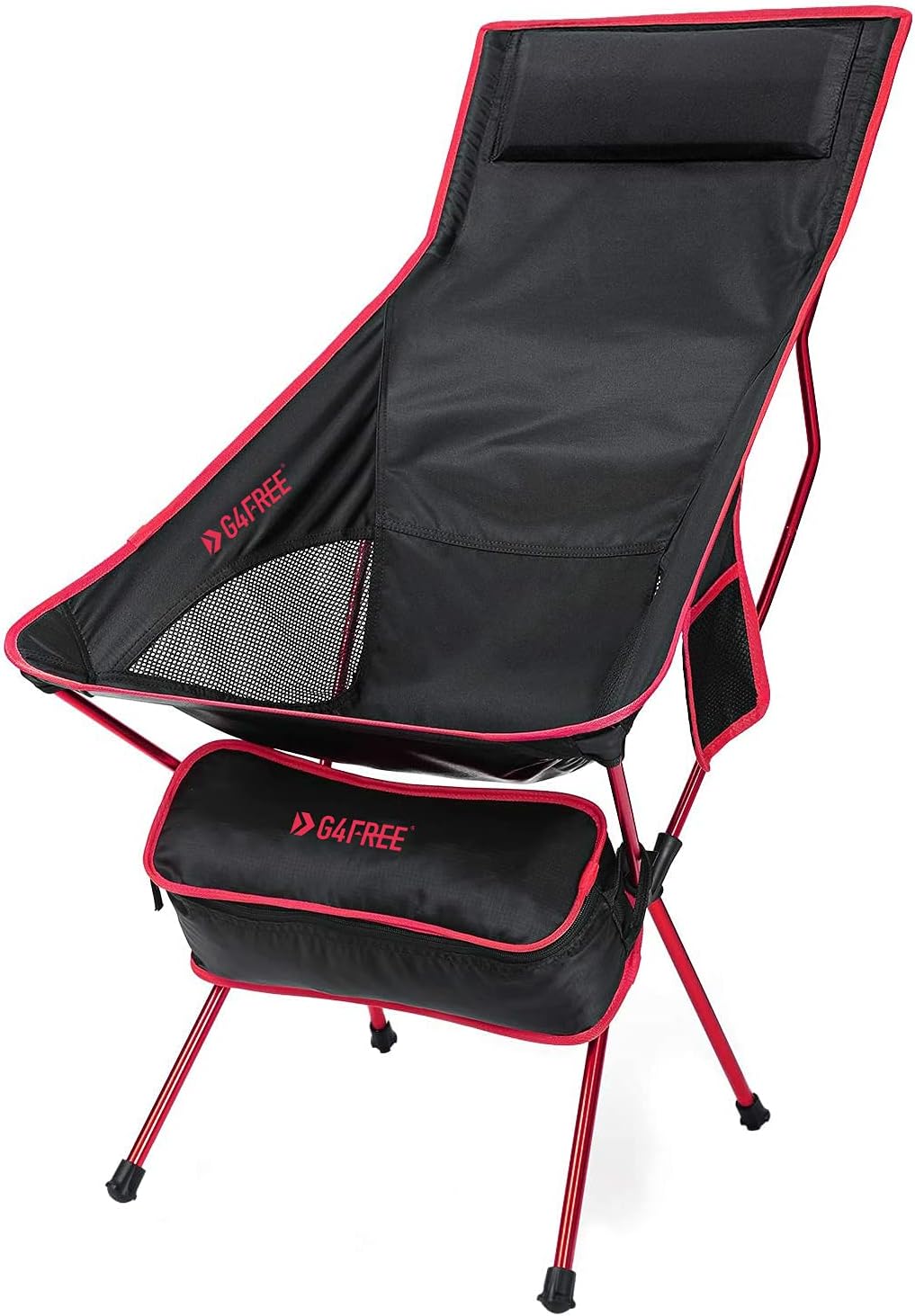 Lightweight Portable High Back Camping Chair with Headrest & Pocket A44314