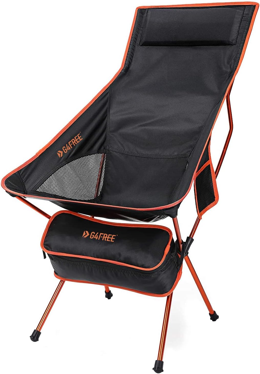 Lightweight Portable High Back Camping Chair with Headrest & Pocket A44314