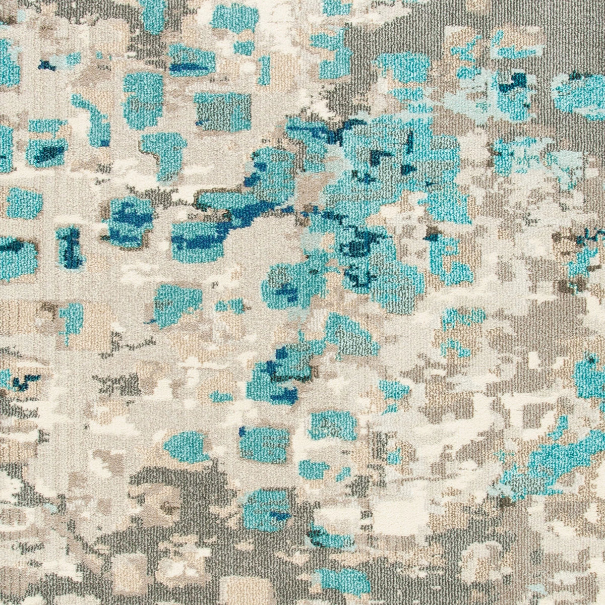 Grey/Blue Abstract Polka Dots Area Rug, 9' x 12' E145672