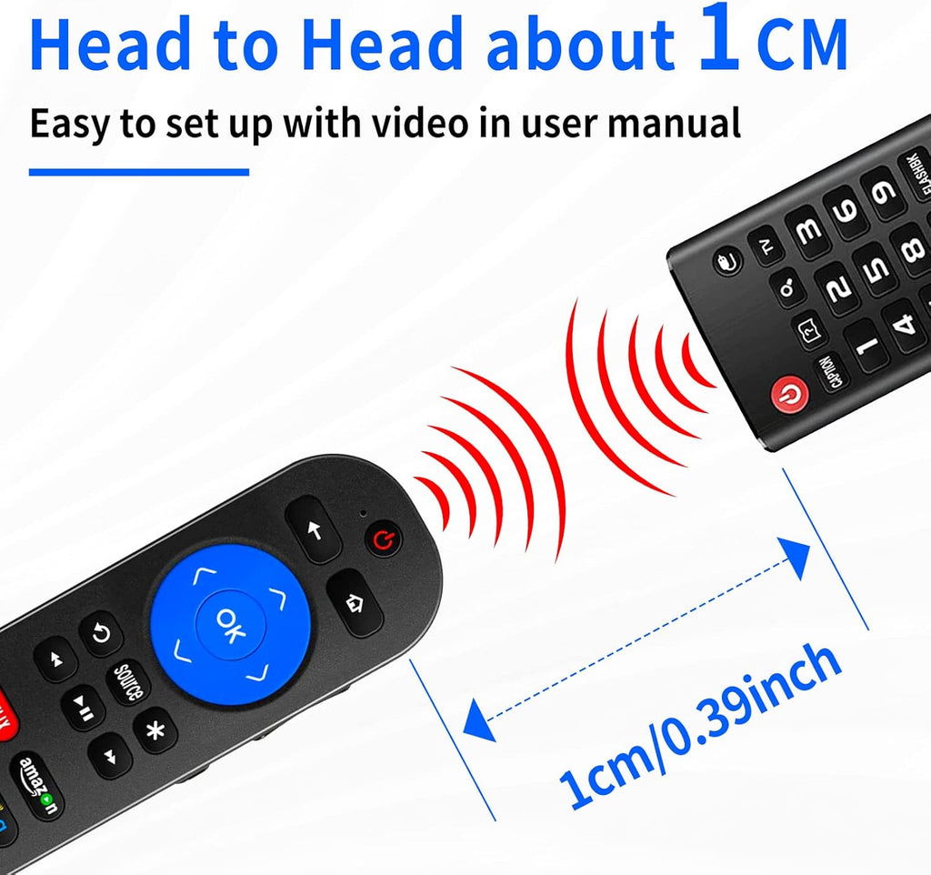 Remote for Roku with Volume Key and 9 Learning Keys G387