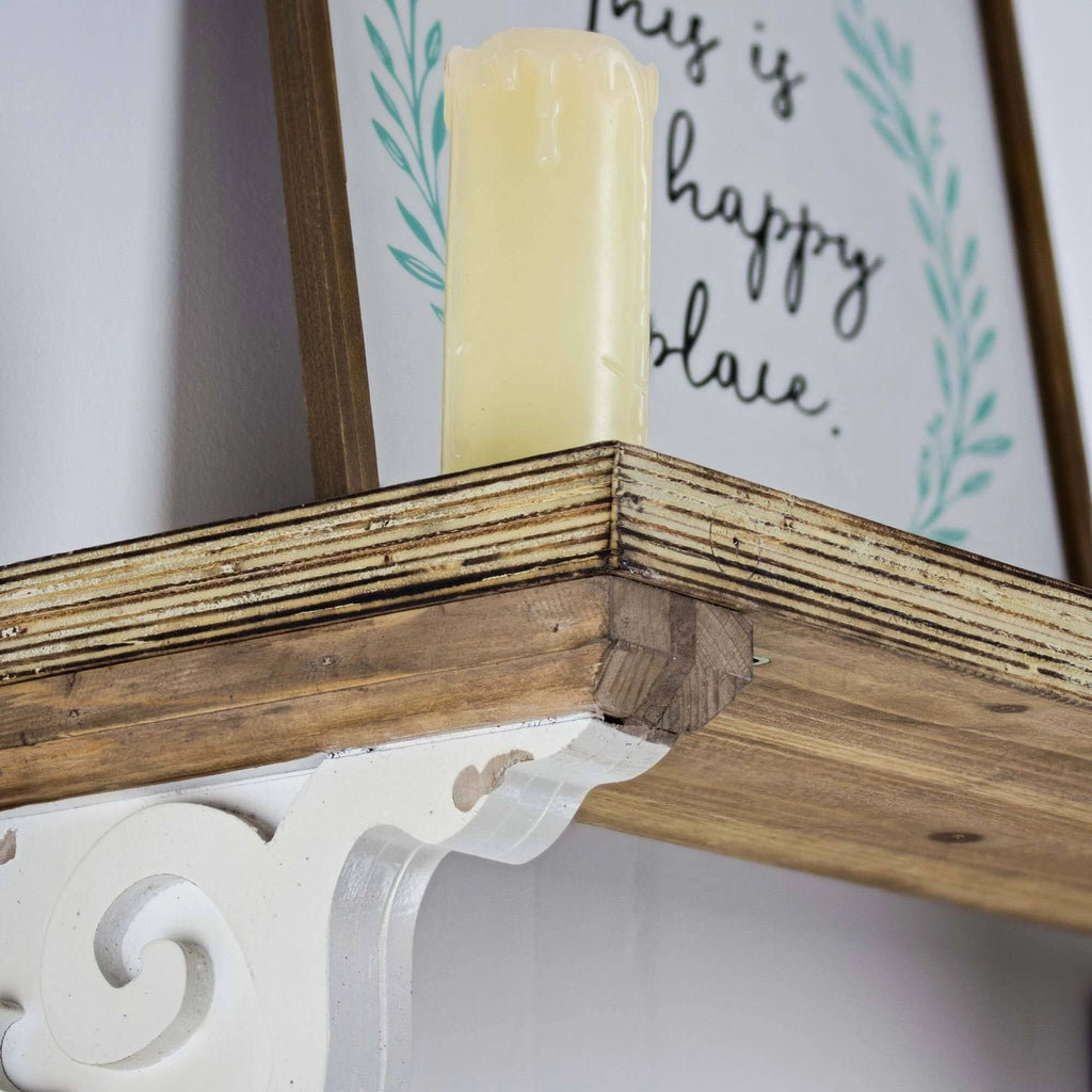 Wood Corbel Shelf Brackets Set of 2 N6500