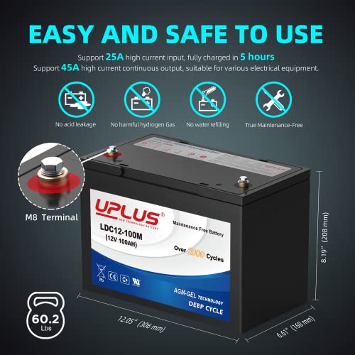 12V 100Ah Deep Cycle AGM Gel Battery A17314