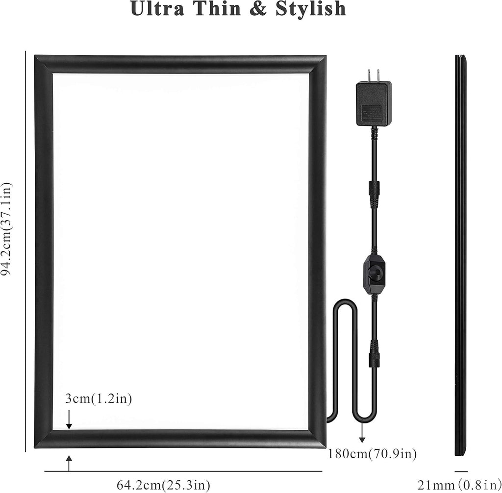 24"×36" Black Illuminated Backlit Movie Poster Frame B364244