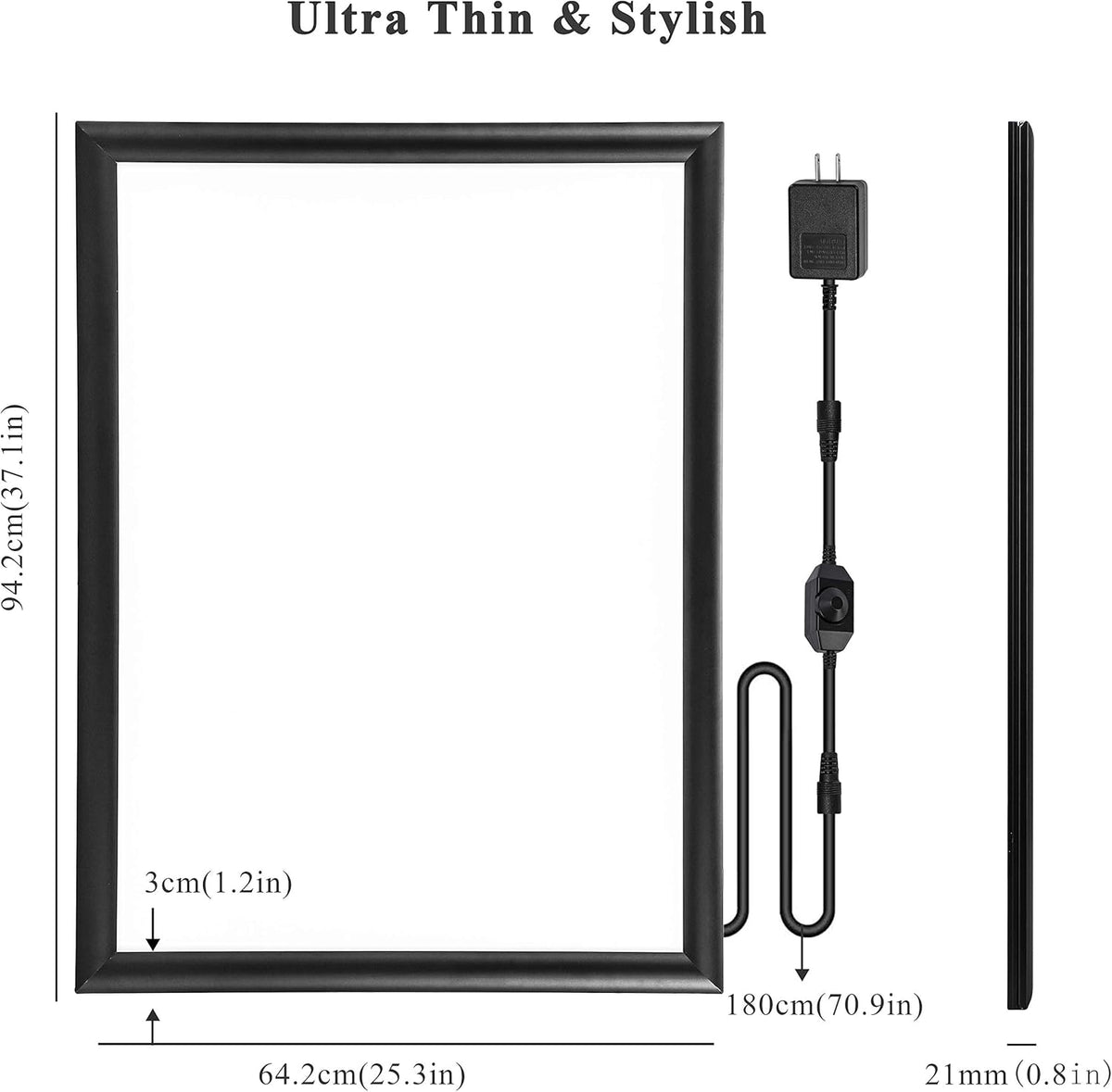 24"×36" Black Illuminated Backlit Movie Poster Frame B364244