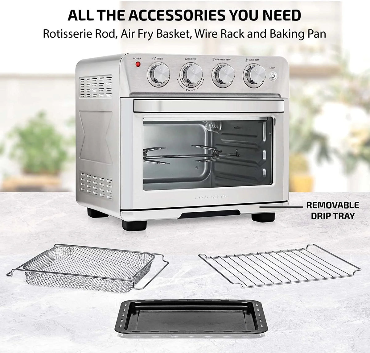 Silver Air Fryer Toaster Oven Combo V795