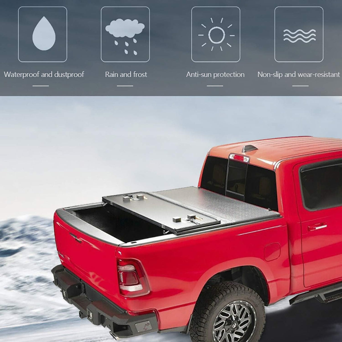 Soft Tri Fold Truck Bed Tonneau Cover for Jeep Gladiator JT Pickup L80421