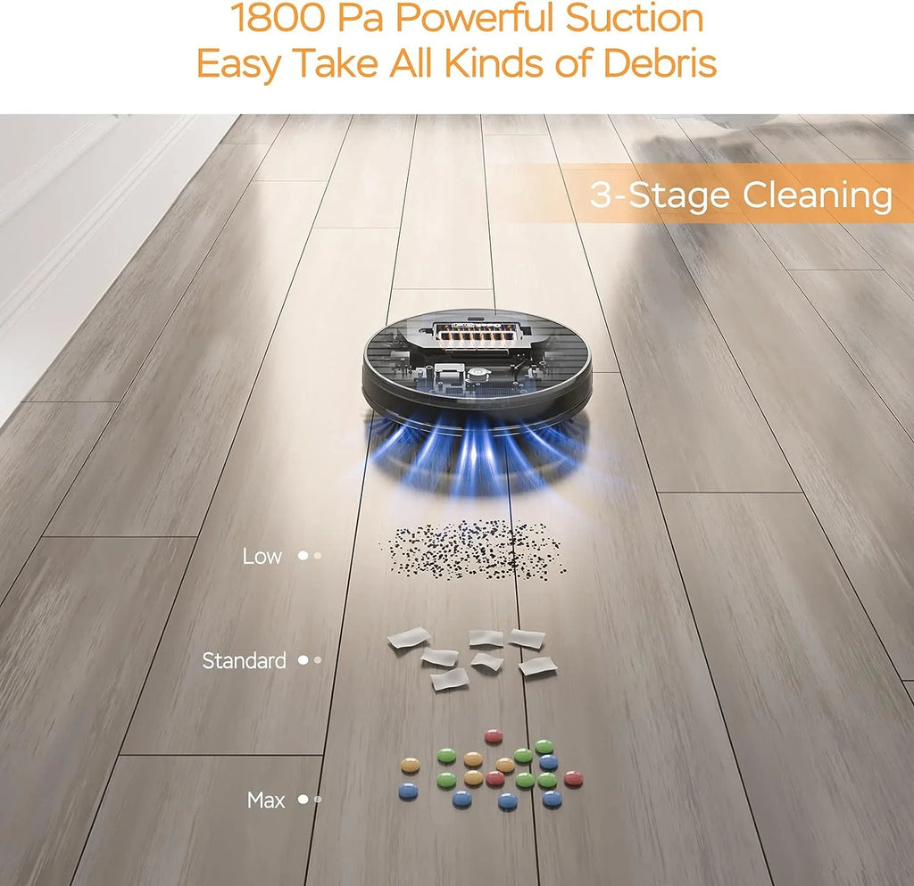 Smart Robot Vacuum Cleaner, Super-Thin, 1800 Pa Suction R81334
