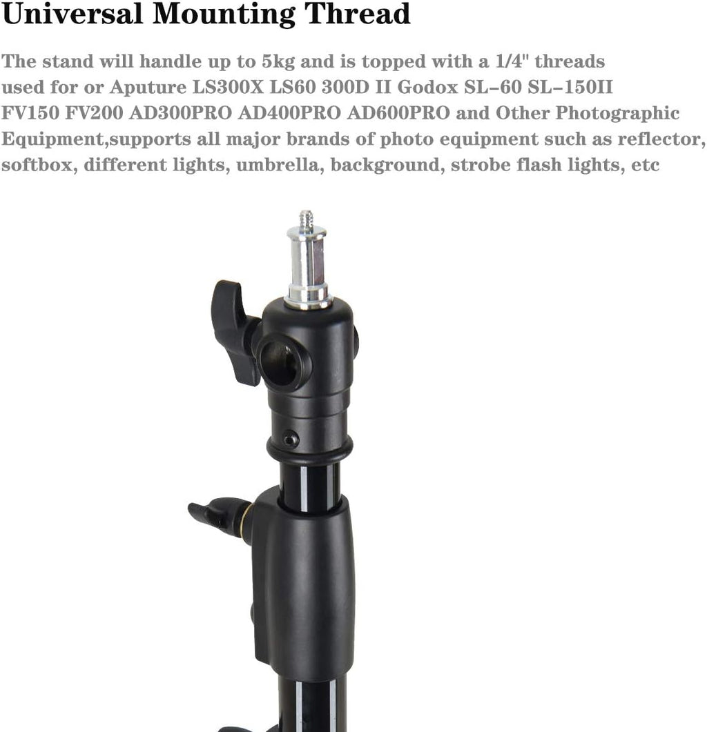 Heavy Duty Aluminum Light Tripod Stand, 112 Inches Pack of 2 S28524