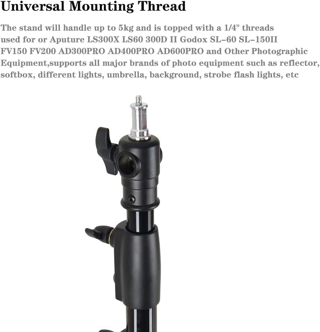 Heavy Duty Aluminum Light Tripod Stand, 112 Inches Pack of 2 S28524
