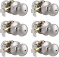 6 Pack Keyless Privacy Door Lever Lock Satin Nickel E758152