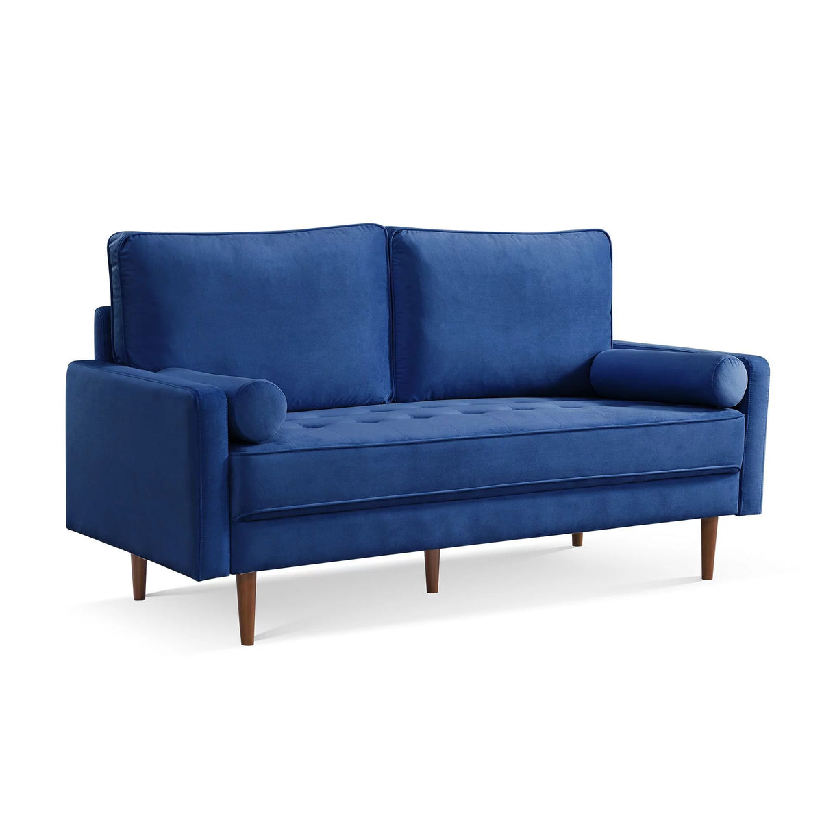 69" Tufted Velvet Sofa with Bolster Pillows G789