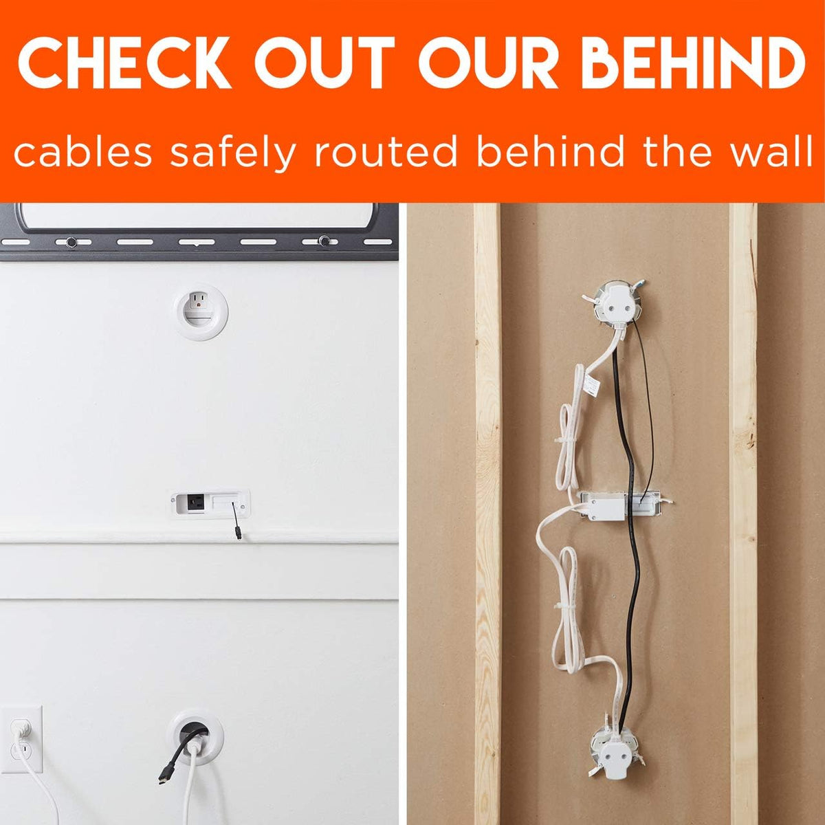 In-Wall TV & Soundbar Power Kit with Low Voltage Cable Management P46129