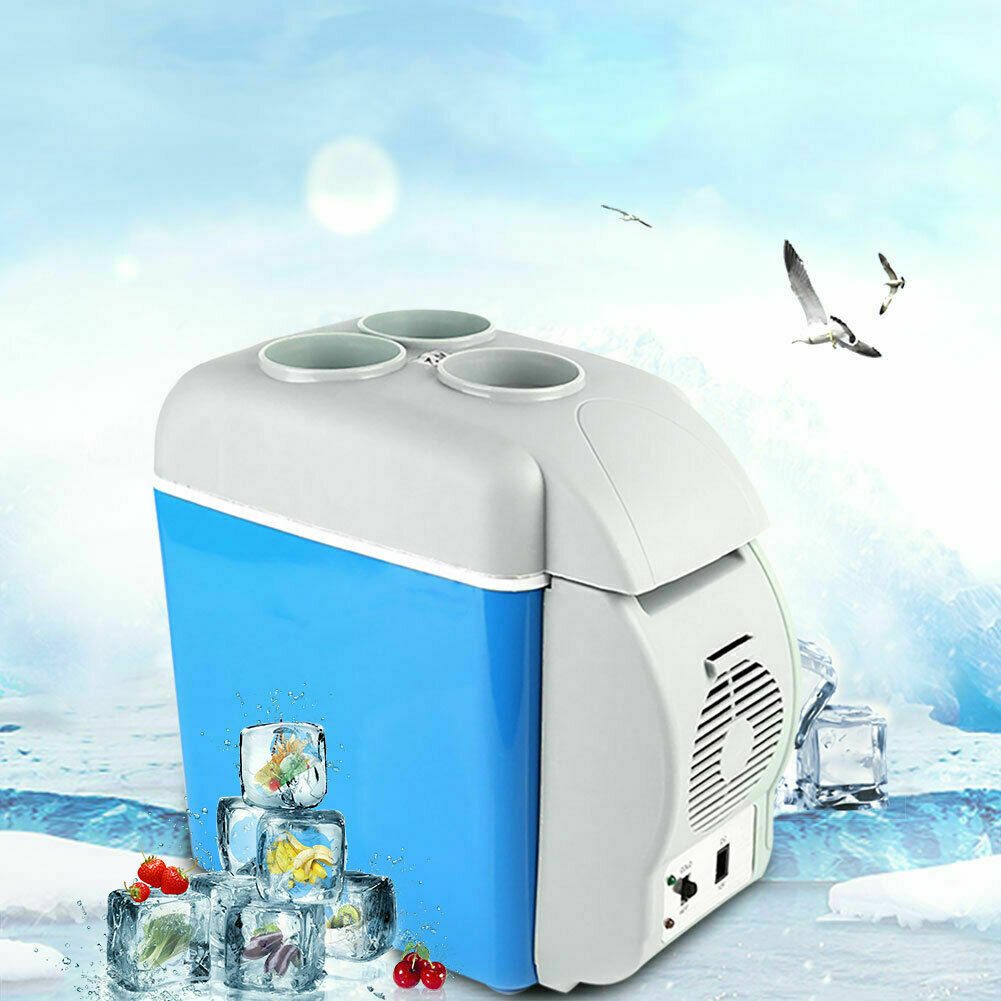 Blue 7.5L Electric Car Mini Refrigerator Cooler Warmer K72957